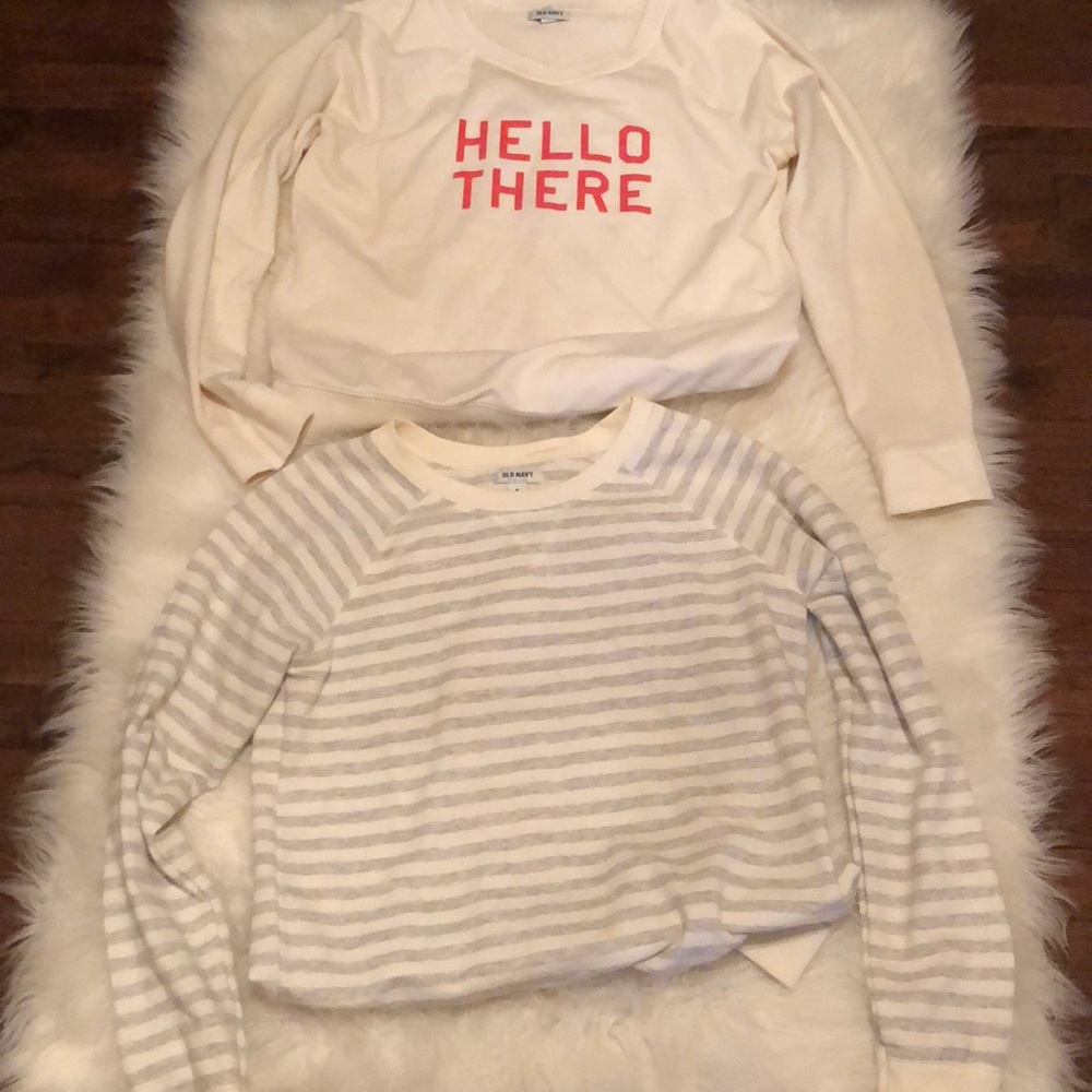 Cropped light weight sweatshirts